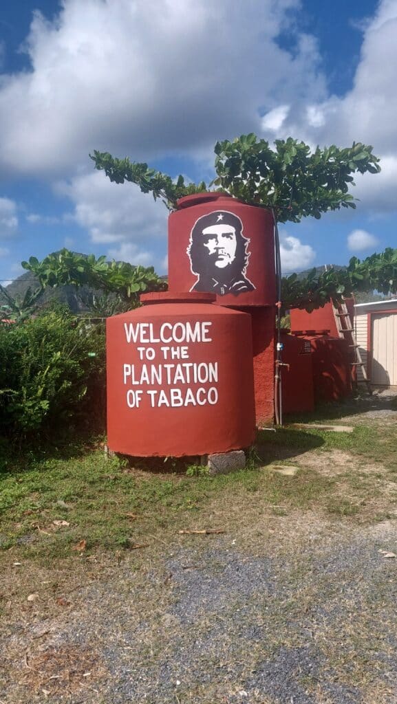 imagen entrada a la plantación de tabaco en Viñales