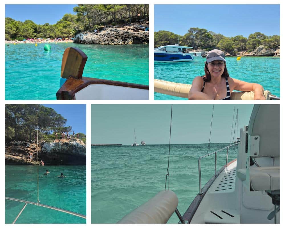 imagen de la excursion en barco por las calas del sur de menorca